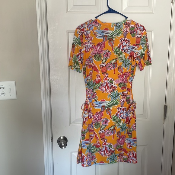 Zara Orange Mini Tropical Jungle Print Cutout Dress - Picture 12 of 12